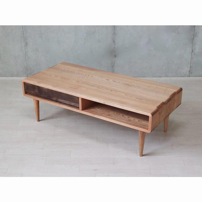 無垢材 リビングテーブル 北欧 幅110 ローテーブル センターテーブル