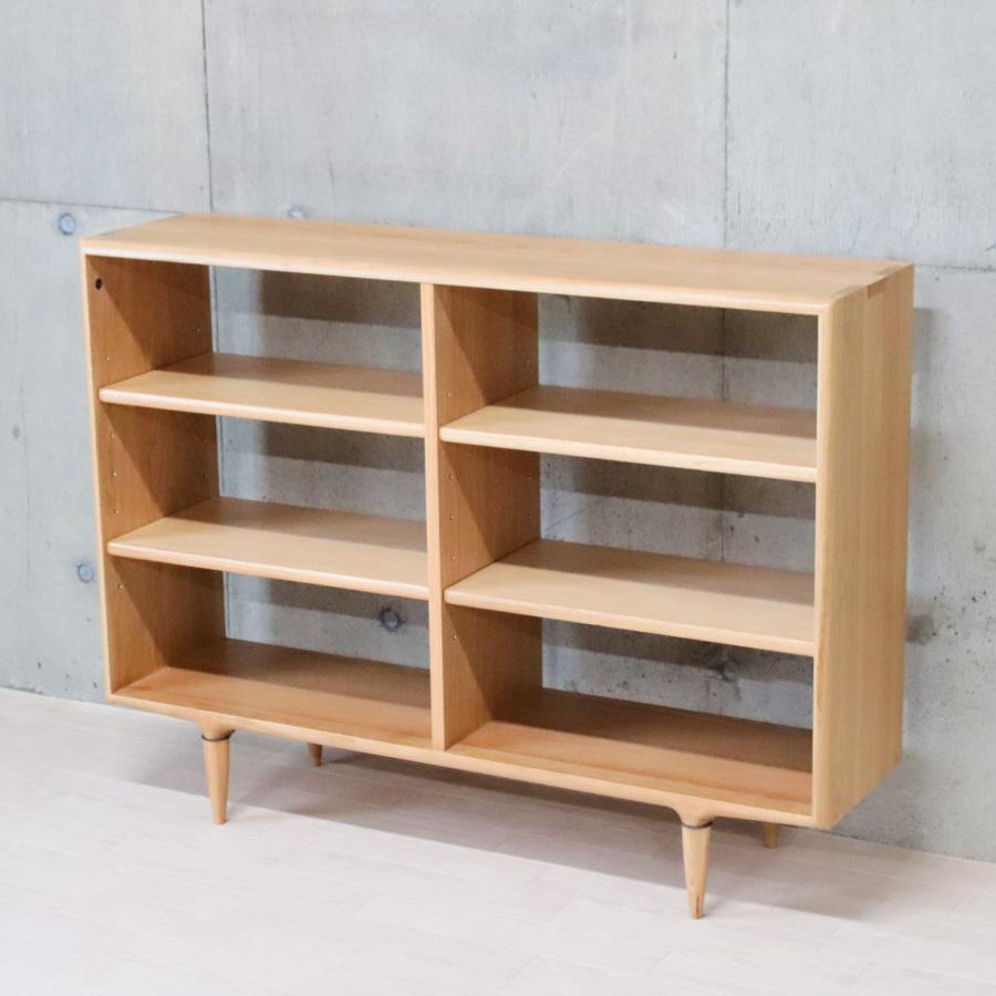 オープン棚 120 オーク 無垢材 飾り棚 ブックシェルフ 天然木 木製