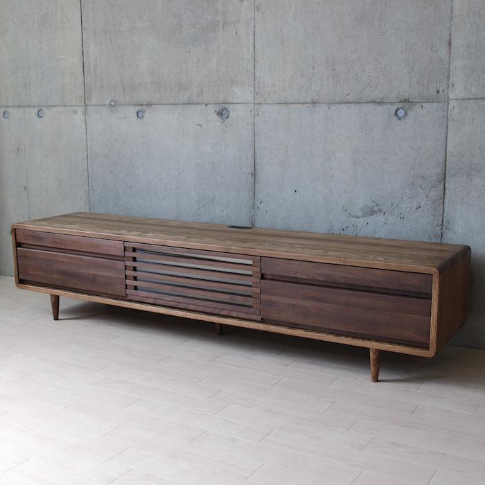 無垢材 幅180 匠デザイン TVボード ダークブラウン テレビボード