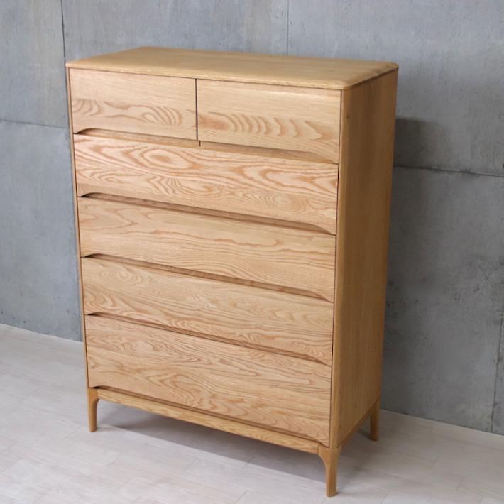 チェスト 5段 無垢材 ハイタイプ 収納 90 ハイチェスト 箪笥 タンス