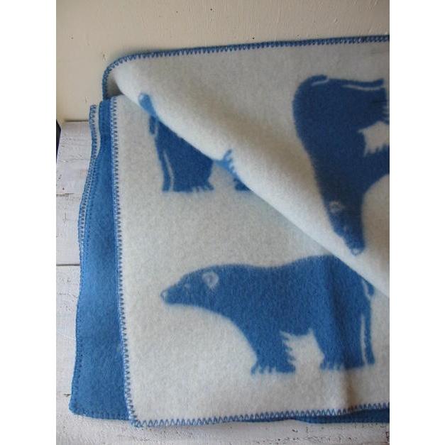 ROROS TWEED / ロロス ツイード ブランケットisbjorn BLUE アイス