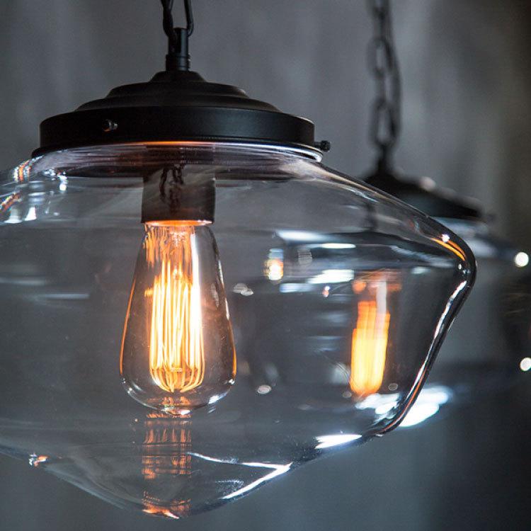 ペンダントライト アメリカンヴィンテージ 1灯 ガラス製 小さめ レトロ