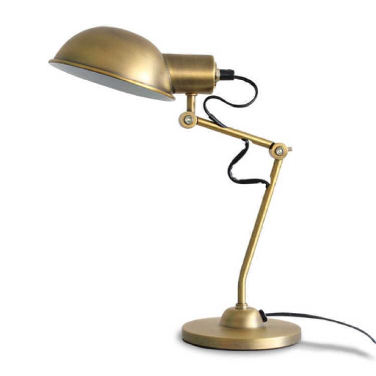 デスクライト アンティーク ゴールド レトロ おしゃれ 人気 半円型