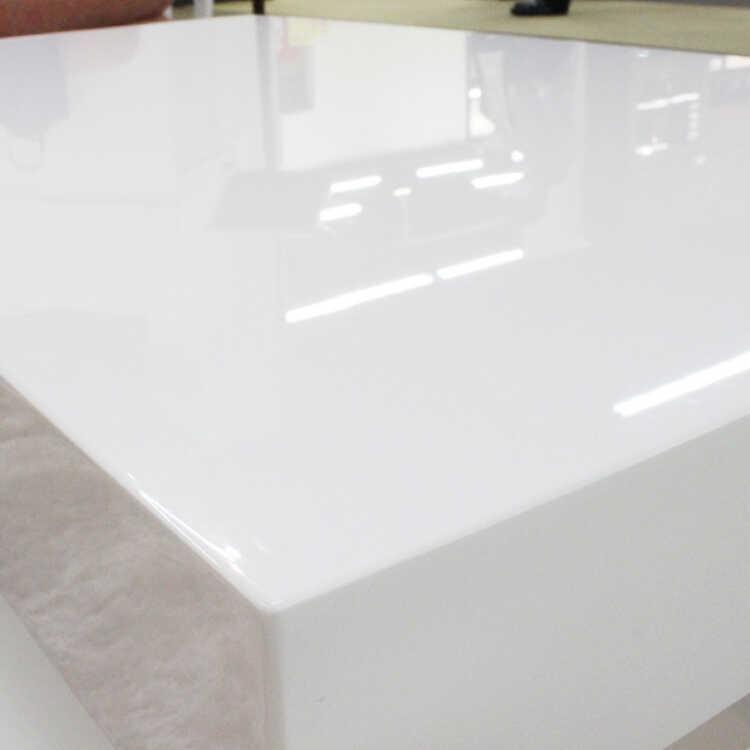 センターテーブル おしゃれ 白 幅100cm 鏡面 光沢 ホワイト モダン