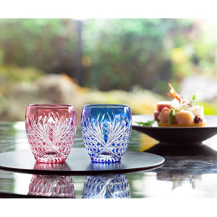 KAGAMI 江戸切子グラス ロックグラス カガミクリスタル 海外土産 御礼