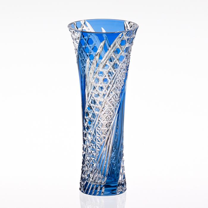 KAGAMI 江戸切子 カガミクリスタル 一輪挿 花瓶 お祝い 御礼 記念品