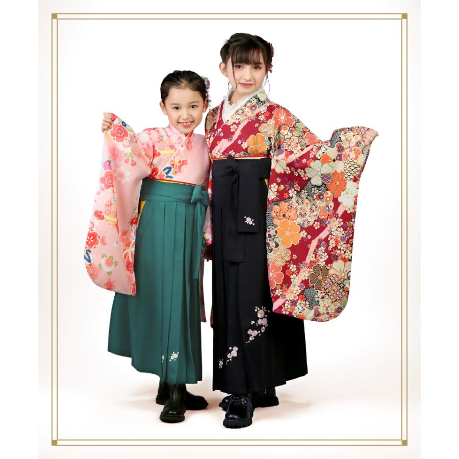 簡単袴セット オリジナル柄 卒業 入学 小学生 レンタル 卒業式 髪飾り