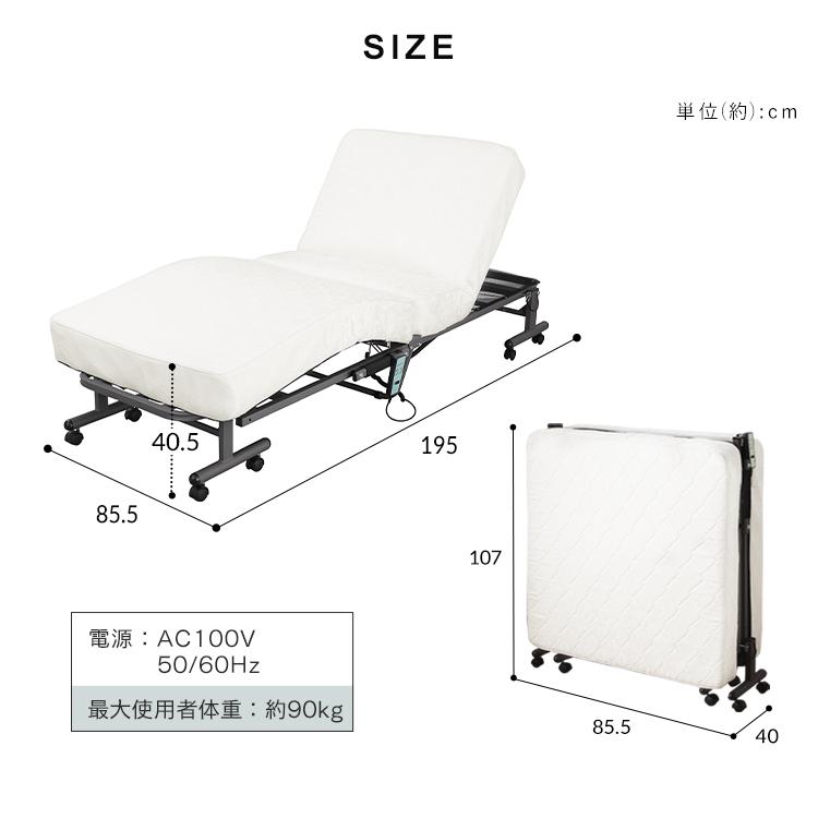 IRIS OHYAMA（アイリスオーヤマ） 折りたたみベッド 組立不要 セミ