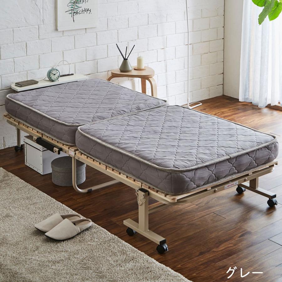 折り畳みポケットコイルマットレス ショートセミシングル 厚さ11cm