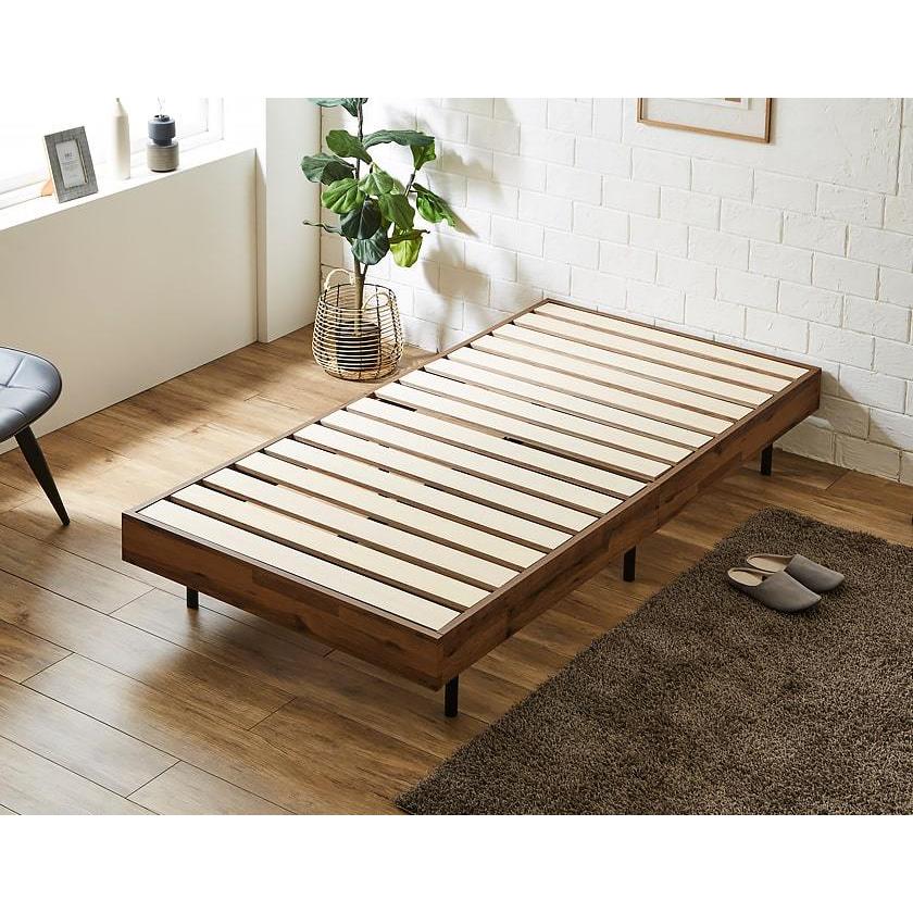 すのこベッド ベッドフレームのみ シングル 木製 ヘッドレスベッド