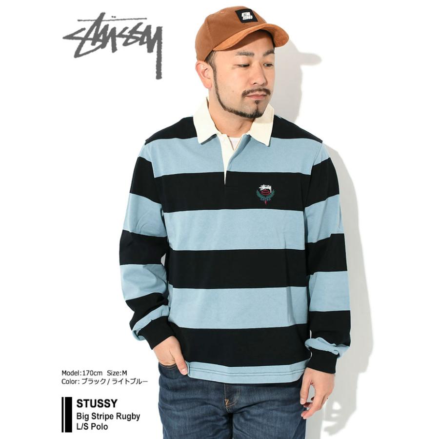 STUSSY（ステューシー） ポロシャツ 長袖 メンズ Big Stripe Rugby