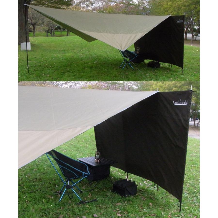 LANDFIELD ウィングタープ 5m 4m ひし形 タープ テント 簡単 2〜5人用
