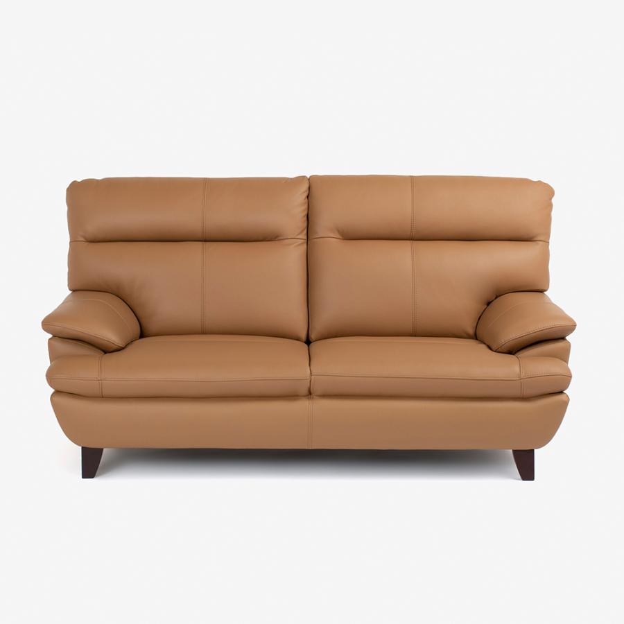 大塚家具 ソファ 2.5人掛け ルーニー 幅183cm 半革キャメル色 #M-02