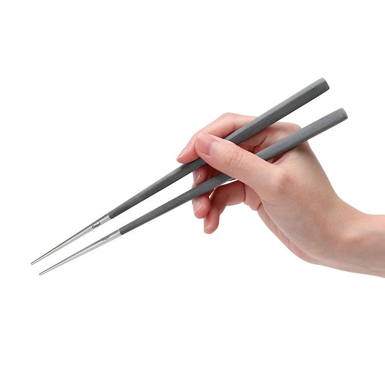 Cutipol（クチポール） クーベ 箸 + 箸置きセット グレー KUBE 正規