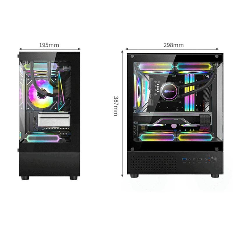 ゲーミング PCケース ミドルタワーケース 強化ガラス Micro-ATX/Mini