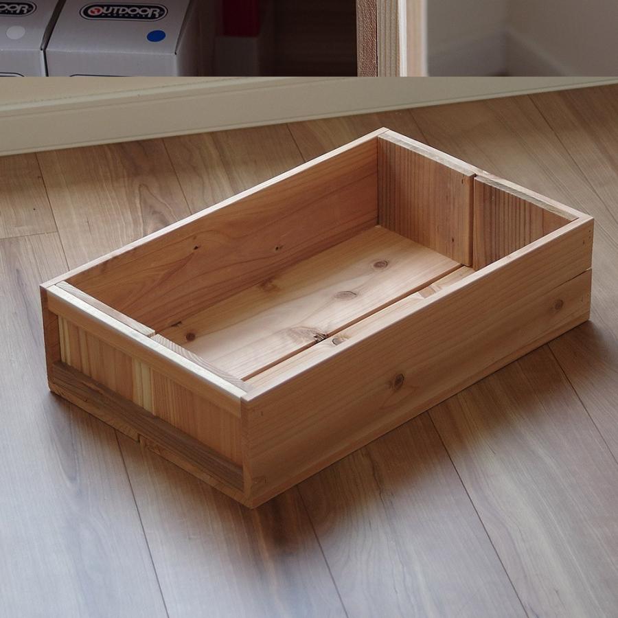 りんご箱 杉 新品 什器 木箱 アウトドアBOX 国産 見せる収納 480mm