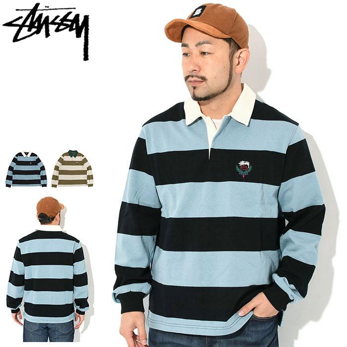 STUSSY（ステューシー） ポロシャツ 長袖 メンズ Big Stripe Rugby