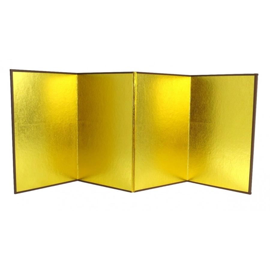 ミニ金屏風 4曲 20.5cm×52.2cm 屏風 金屏風 びょうぶ 衝立 雛人形 五