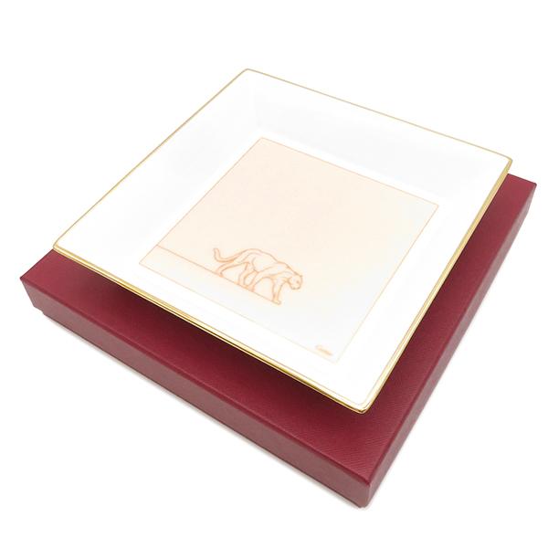 Cartier（カルティエ） 食器 パンサー スクエアプレート 17cm ホワイト