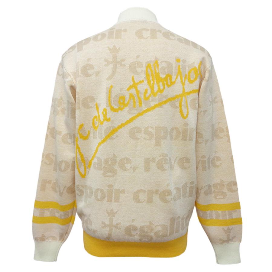 新品 カステルバジャック ハーフジップ セーター L 星柄 ベージュ