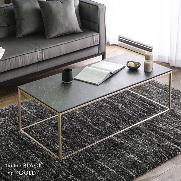 大理石風 センターテーブル セラミック 強化ガラス 120cm ホワイト