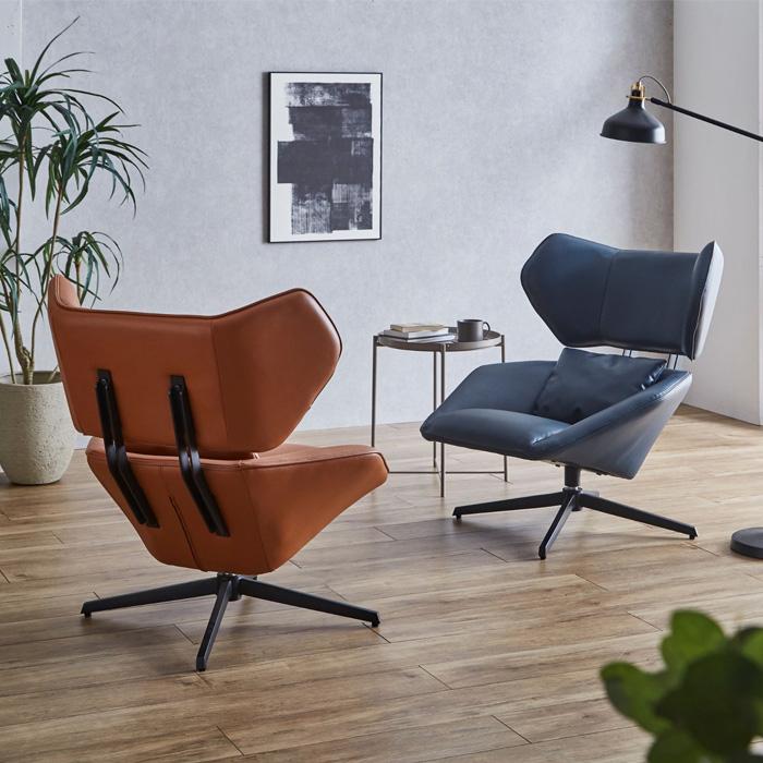 ラウンジチェア 回転式 椅子 いす チェアー 回転椅子 高級感