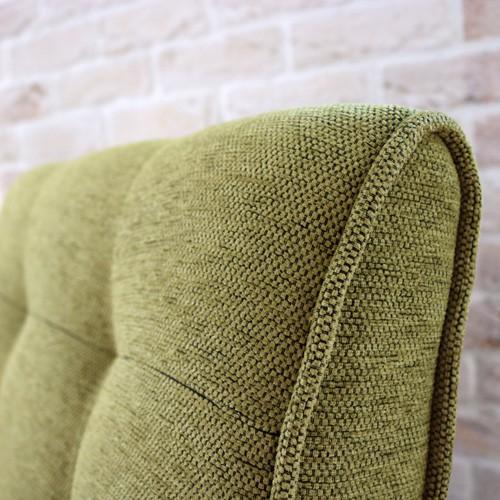 アンティーク風 一人掛けソファー ファブリック グリーン 北欧風 木肘