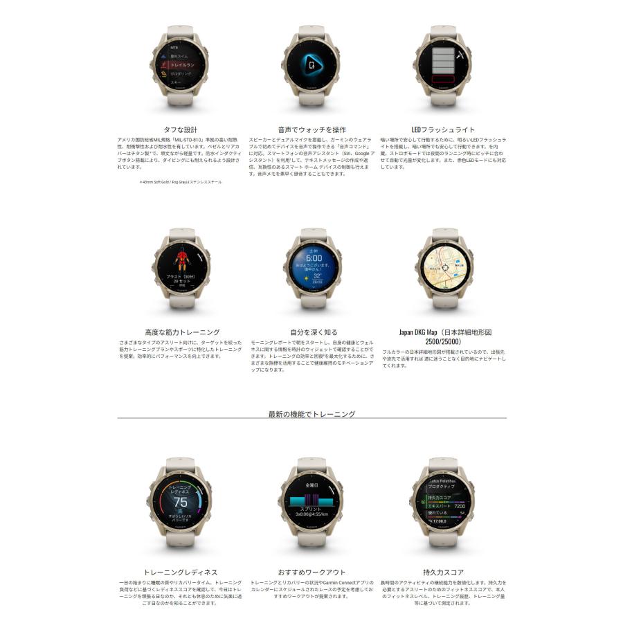 fenix（GARMIN） ガーミン GARMIN fenix 8 AMOLED 43mm スマート