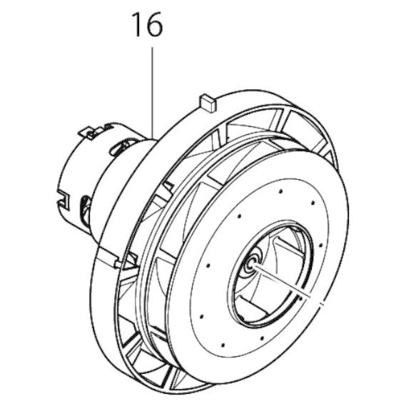 マキタ makita 18V 充電式クリーナ CL182FDZW 用 モータアッセンブリ