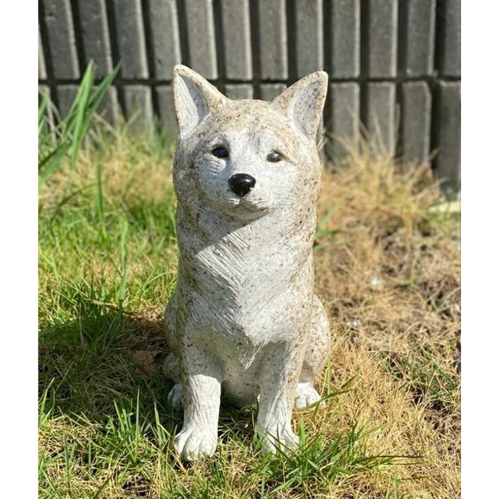 犬の置物 高さ31cm 秋田犬 子犬 親子 柴犬 いぬ イヌ わんこ 玄関