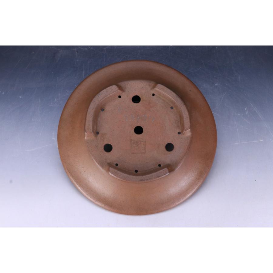 石井盆栽】人気和鉢作家の最高峰 中野行山作「行山紫泥外縁丸鉢」泥味