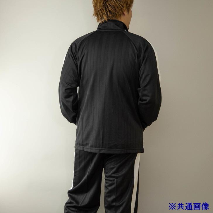 ジャージ 上下セット 黒×チャコールグレー ストライプ サイドライン