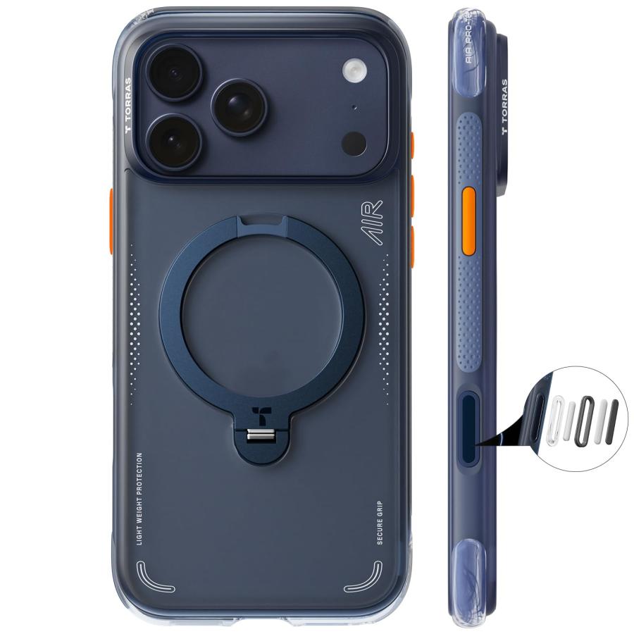 TORRAS iPhone 17 Pro Max 6.9 インチ 用 ケース【エアバッグ 超強保護