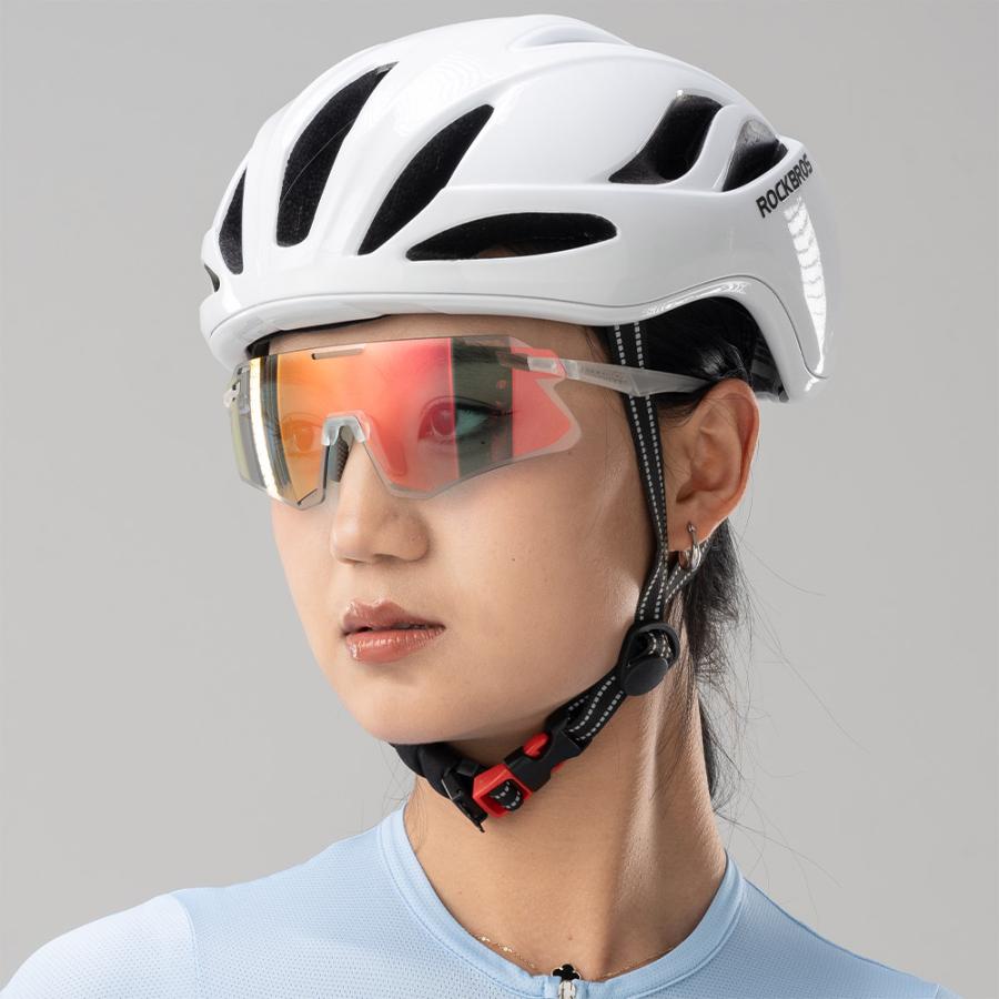 ROCKBROS サングラス 超軽量 スポーツ 調光レンズ ミラーレンズ