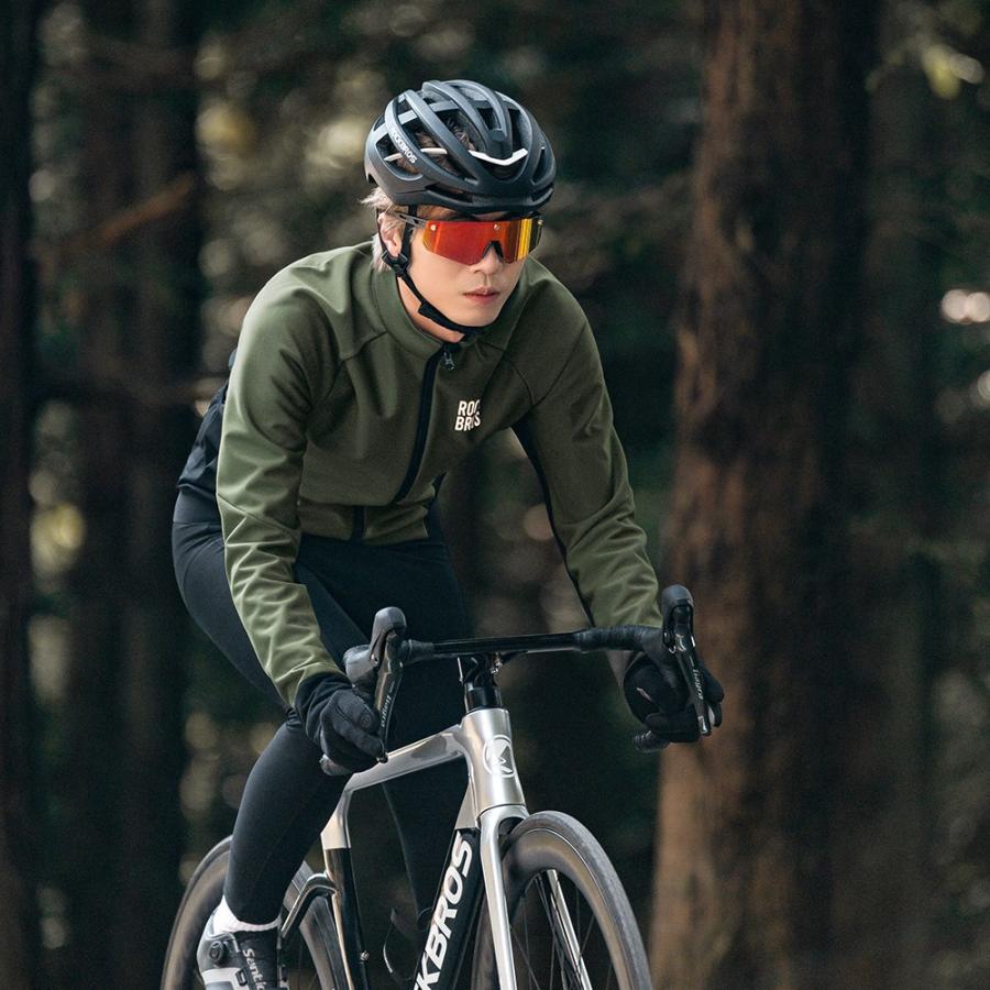 ROCKBROS サイクリング ジャージ ジャケット サイクルウェア 上着 長袖