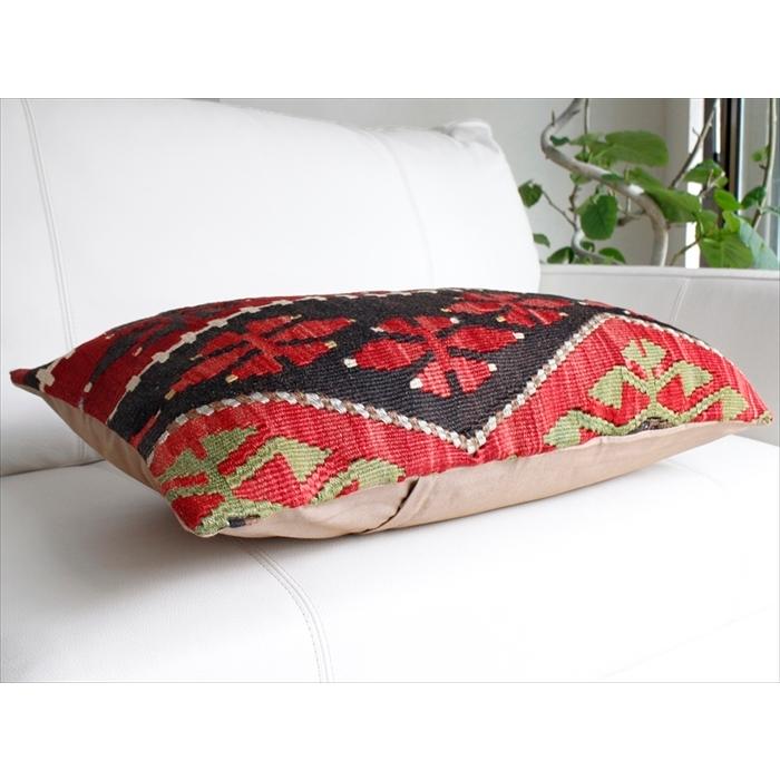オールドキリムクッション 長方形ビッグピロー Turkish Old Kilim
