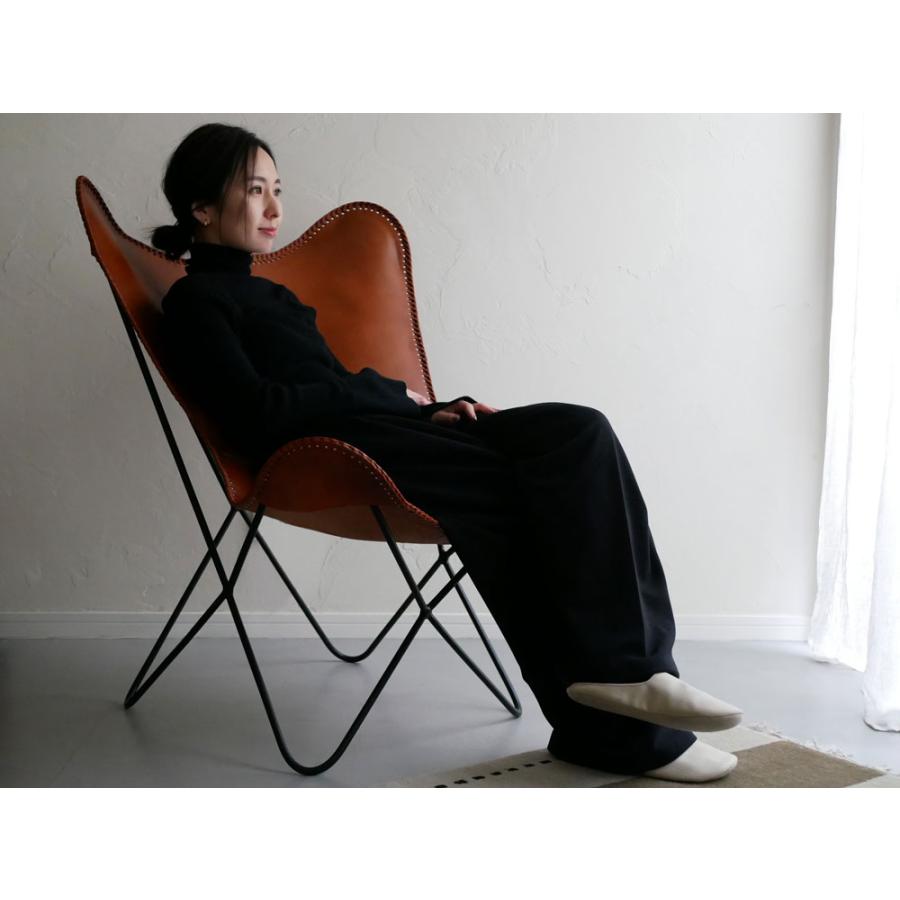 WRAPS/ラップス】アイアンレザーバタフライチェア 【メーカー直送
