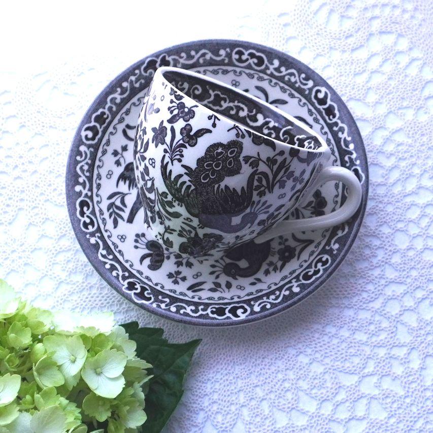 BURLEIGH（バーレイ） ブラック リーガルピーコック カップ ソーサー