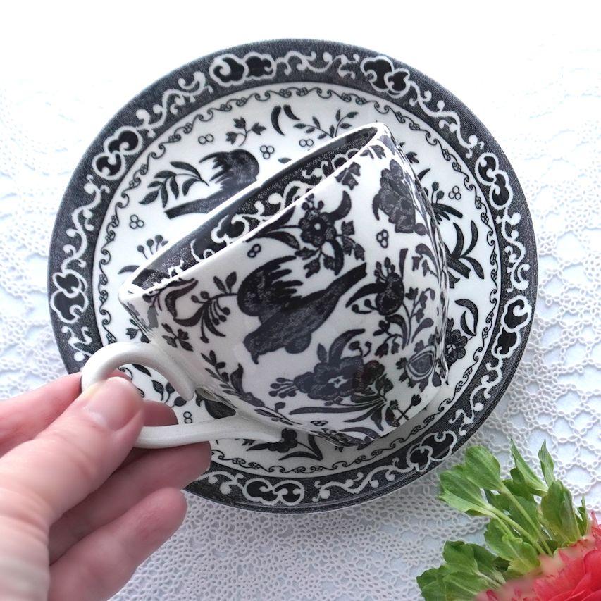 BURLEIGH（バーレイ） ブラック リーガルピーコック カップ ソーサー