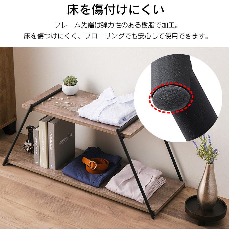 IRIS OHYAMA（アイリスオーヤマ） 棚 ラック 木製 収納 アイアンラック