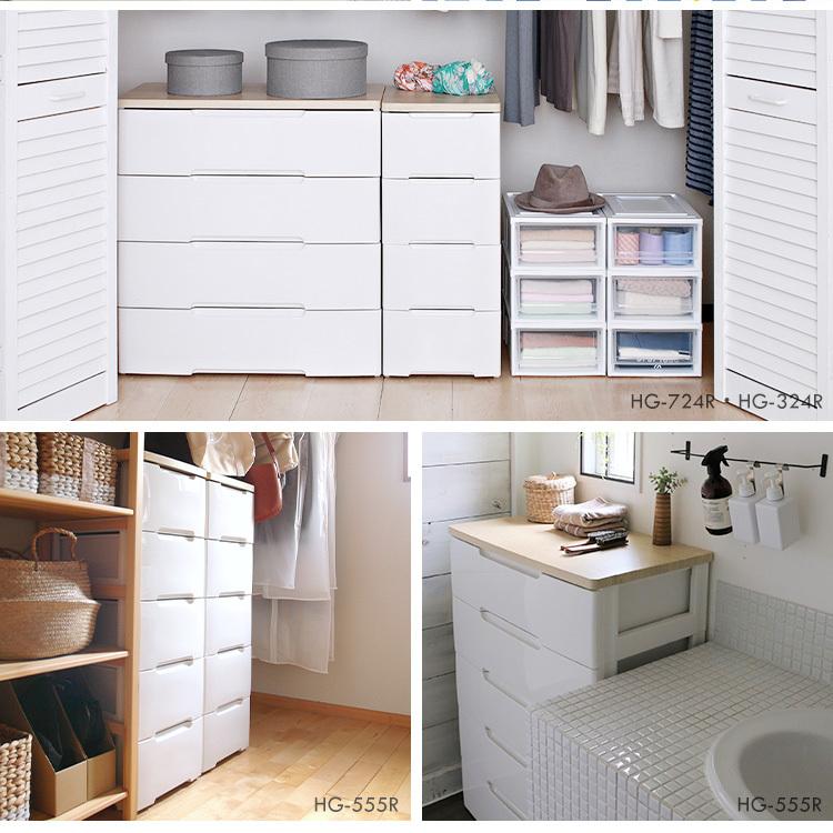 IRIS OHYAMA（アイリスオーヤマ） チェスト 6段 ランドリーチェスト 白