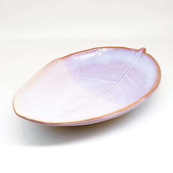 萩陶苑（SHUTOUEN） 萩焼 皿 萩むらさき 葉皿 盛皿 大皿 日本製 和食器