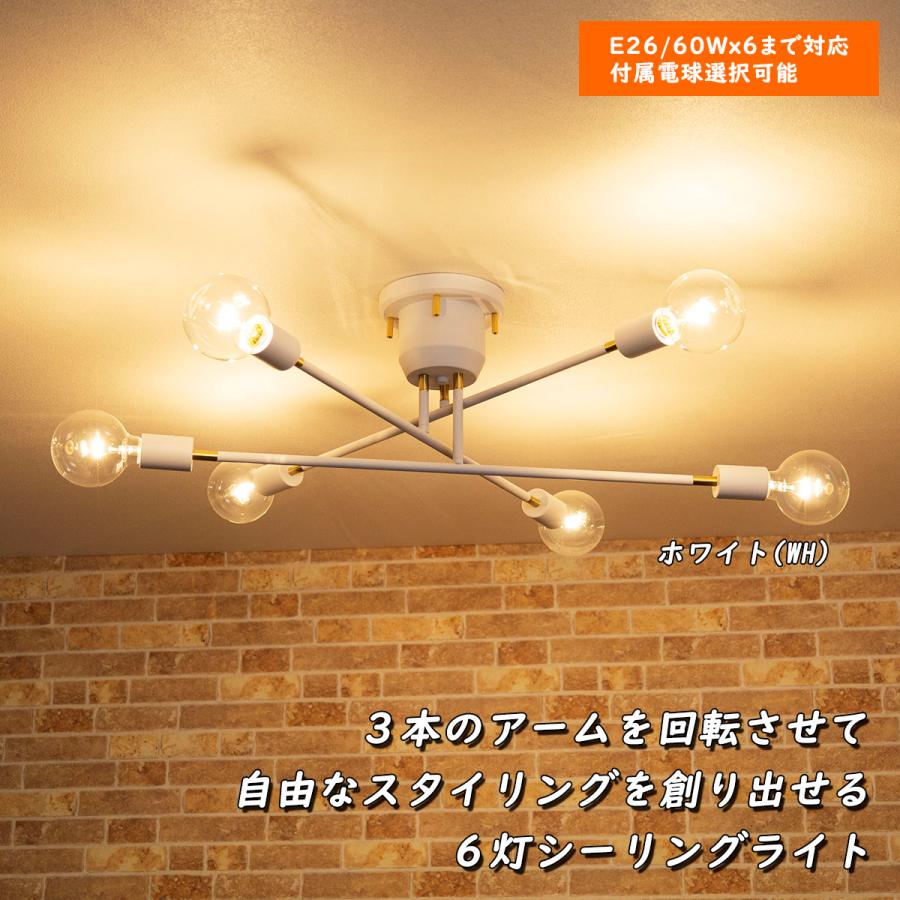 天井照明 6灯シーリングライト TC-353WH スタイル自在 爆買 : IS