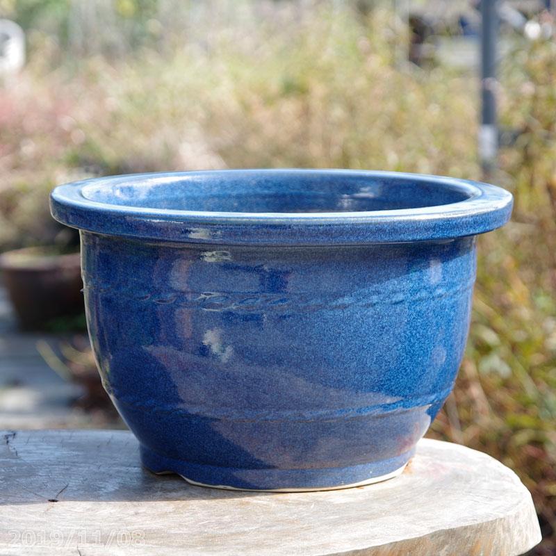 信楽焼 植木鉢 陶器 大型 生子輪型 13号（直径40.5cm 高さ22cm