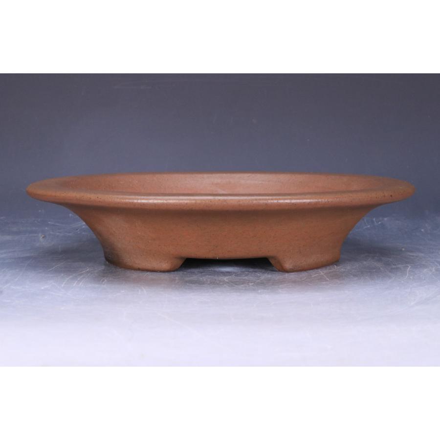 石井盆栽】人気和鉢作家の最高峰 中野行山作「行山紫泥外縁丸鉢」泥味