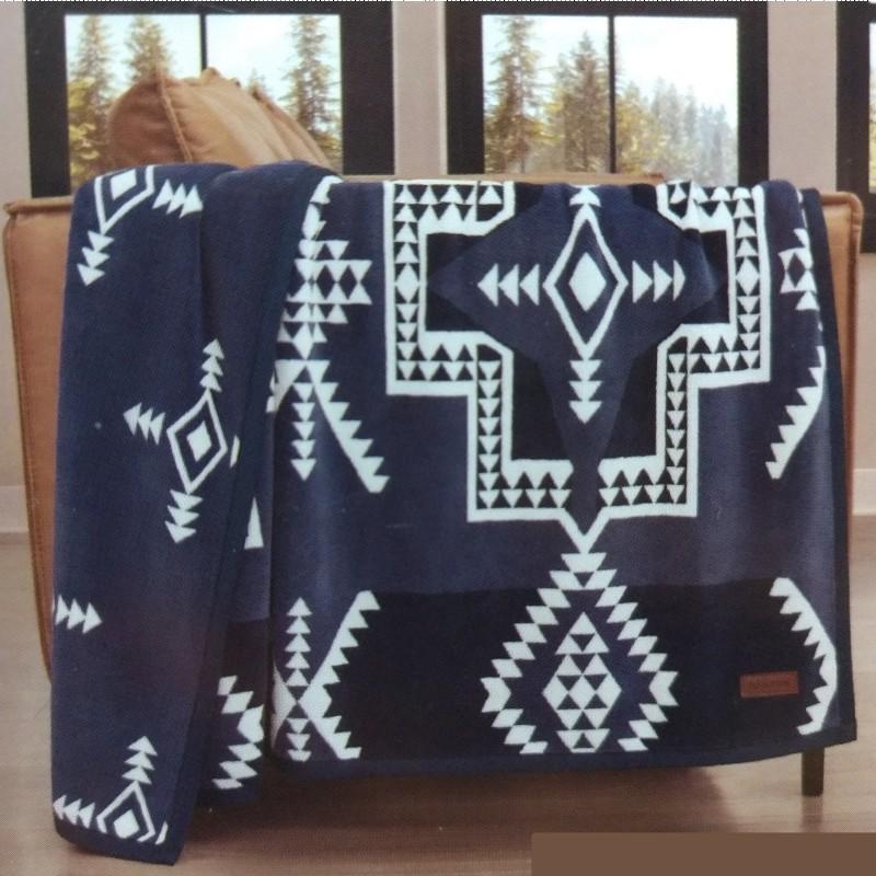 PENDLETON（ペンドルトン） 大判ひざ掛け ネイビー リバーシブル 127