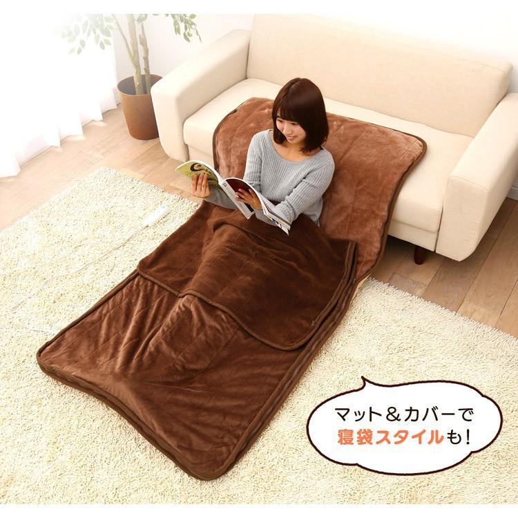 ホットカーペット 洗える 電気毛布 ごろ寝マット 90×180 フランネル
