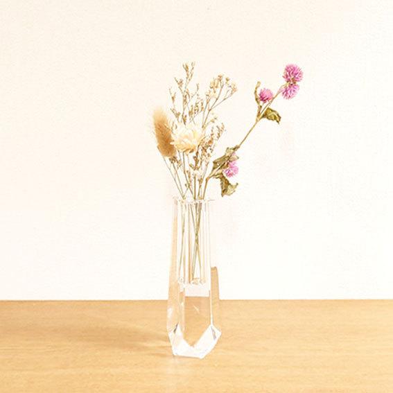 花瓶 ガラス おしゃれ 一輪挿し グラスワークスナルミ ピタゴラス CS