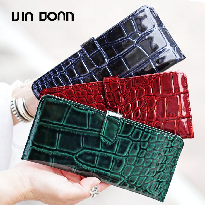 VIADOAN（ヴィアドアン） ラックスクロコ 長財布 スリムウォレット