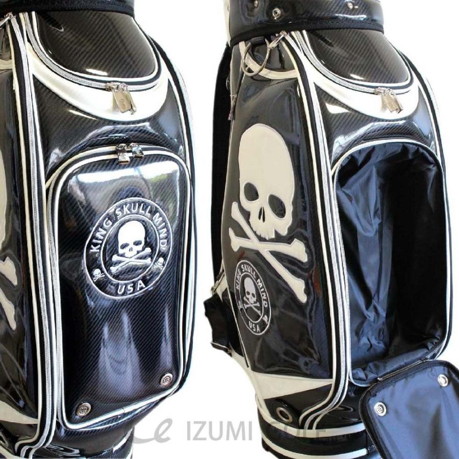 ゴルフ GUIOTE キャディバッグ 9.5型 カートタイプ スカル ブラック PU